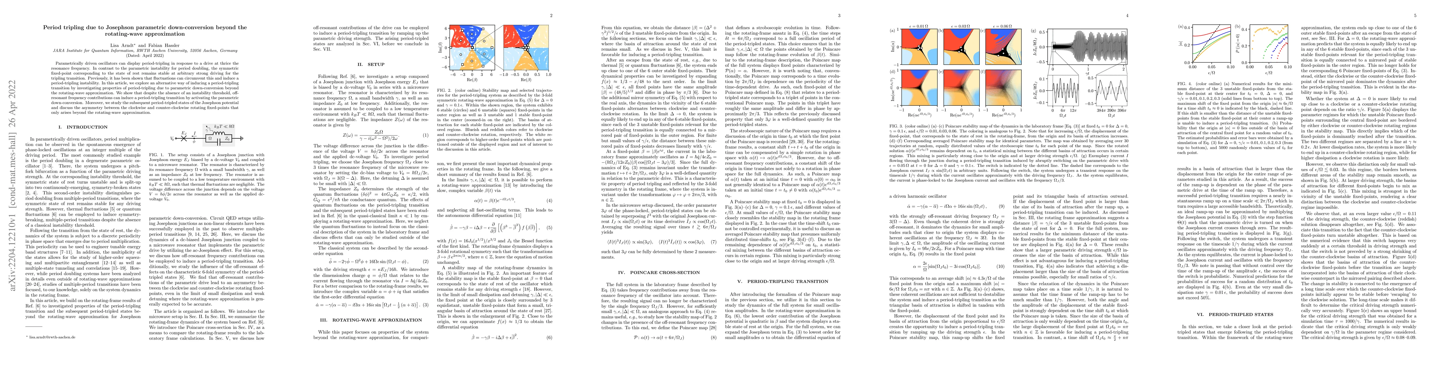 Thumbnail for Period tripling due to Josephson parametric down-conversion beyond the
  rotating-wave approximation