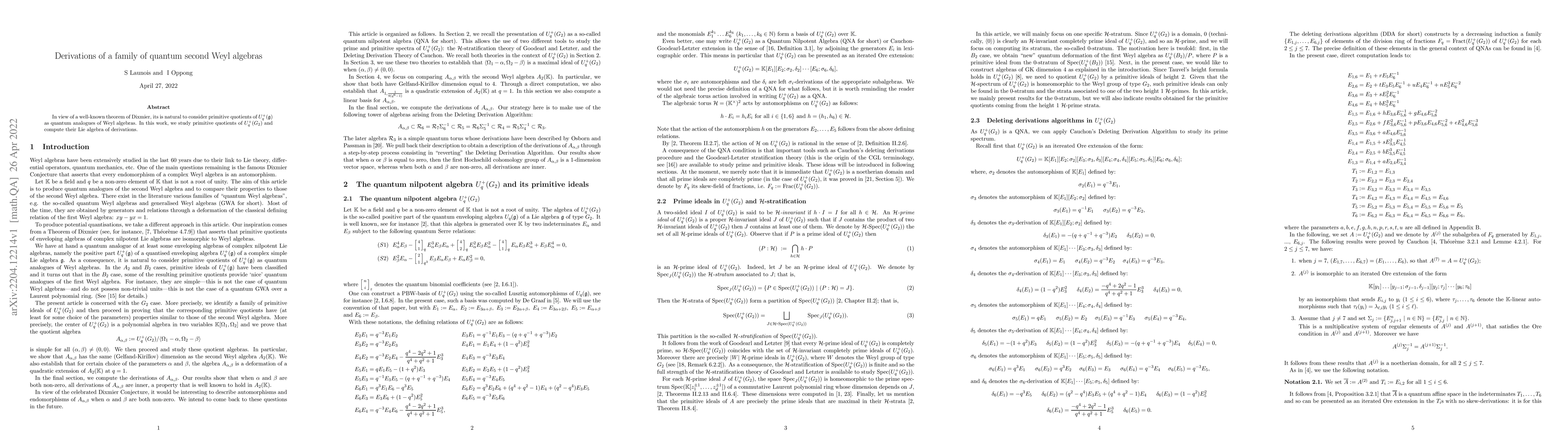 Thumbnail for Derivations of a family of quantum second Weyl algebras