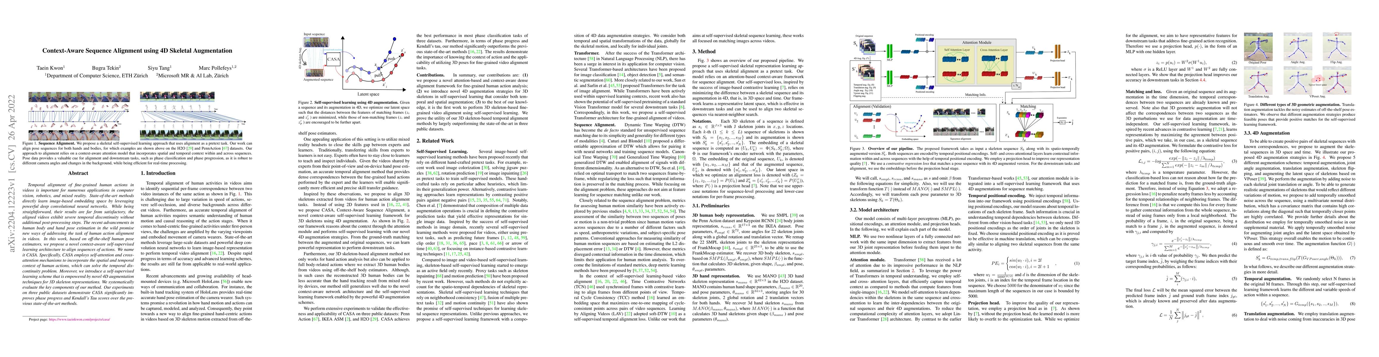 Thumbnail for Context-Aware Sequence Alignment using 4D Skeletal Augmentation