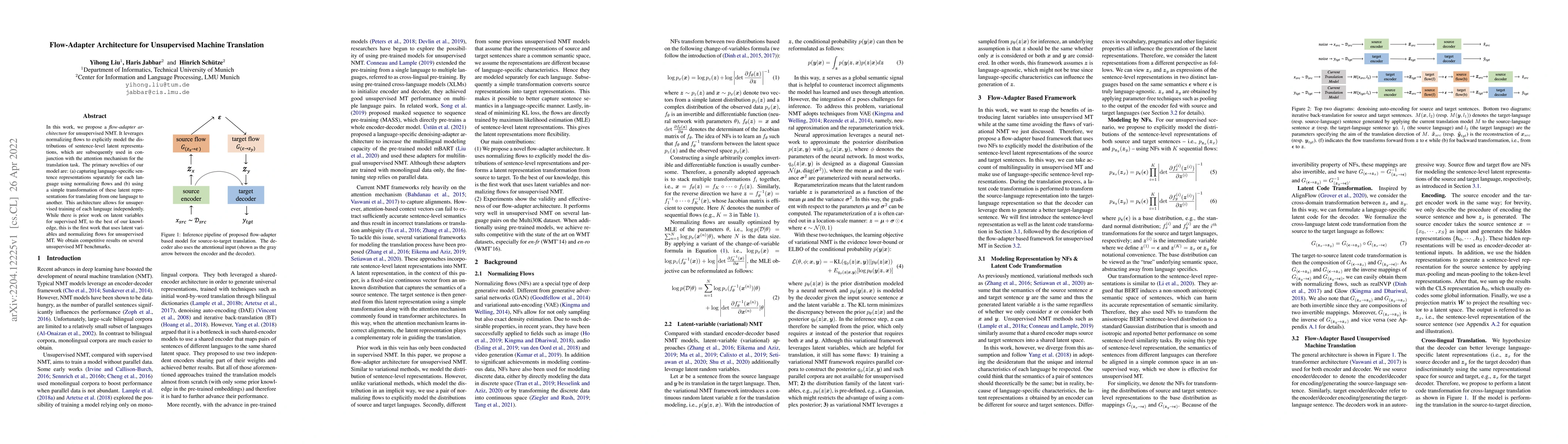 Thumbnail for Flow-Adapter Architecture for Unsupervised Machine Translation