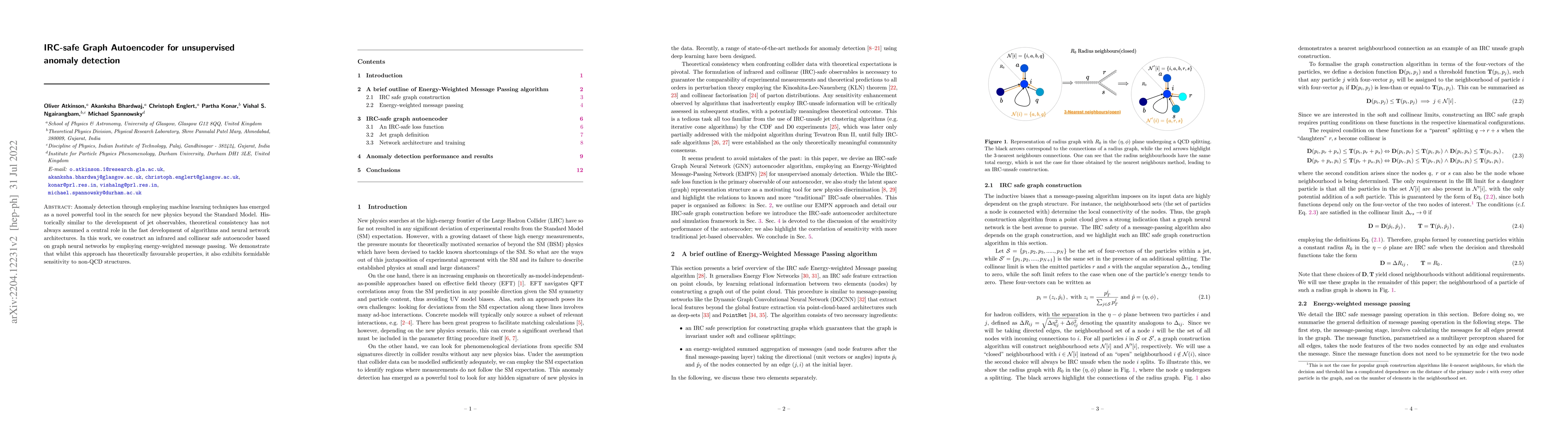 Thumbnail for IRC-safe Graph Autoencoder for unsupervised anomaly detection
