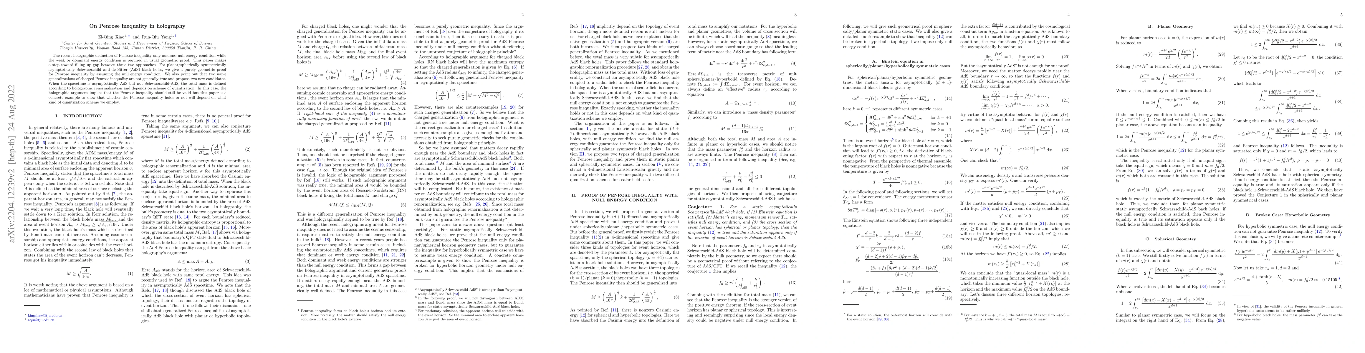 Thumbnail for On Penrose inequality in holography