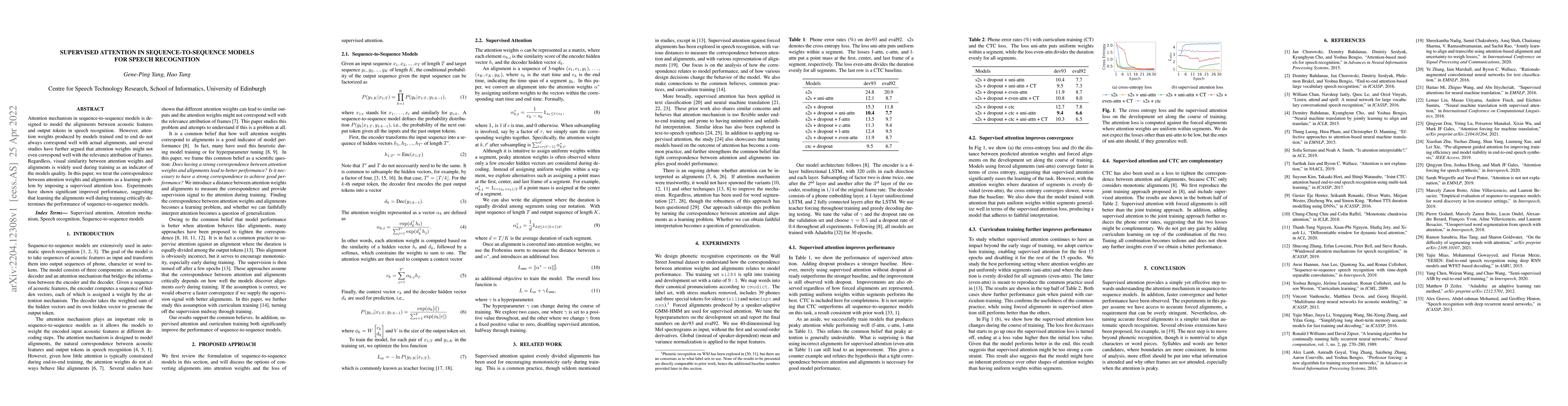 Thumbnail for Supervised Attention in Sequence-to-Sequence Models for Speech
  Recognition