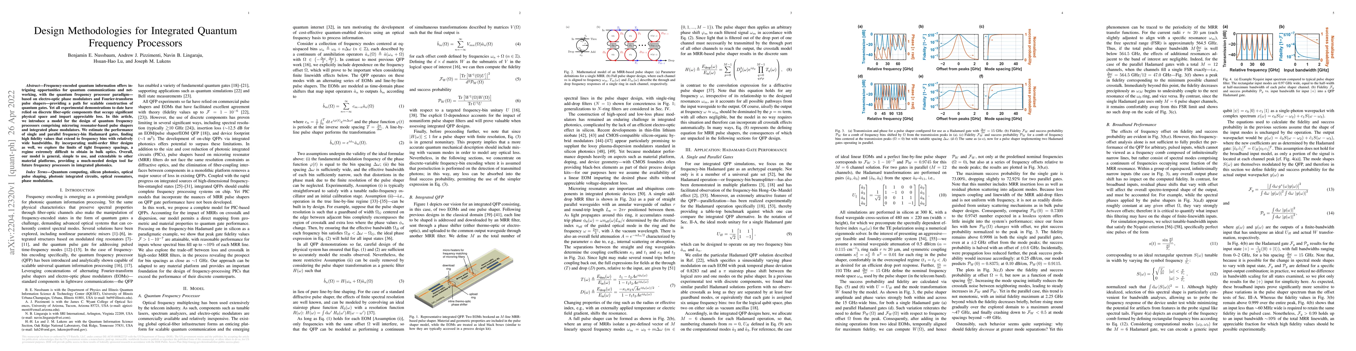 Thumbnail for Design Methodologies for Integrated Quantum Frequency Processors
