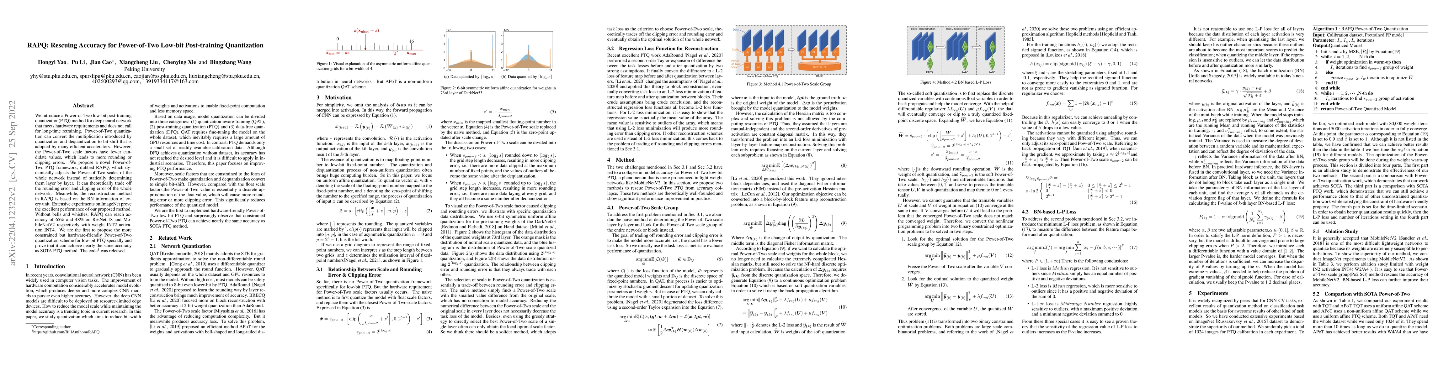 Thumbnail for RAPQ: Rescuing Accuracy for Power-of-Two Low-bit Post-training
  Quantization