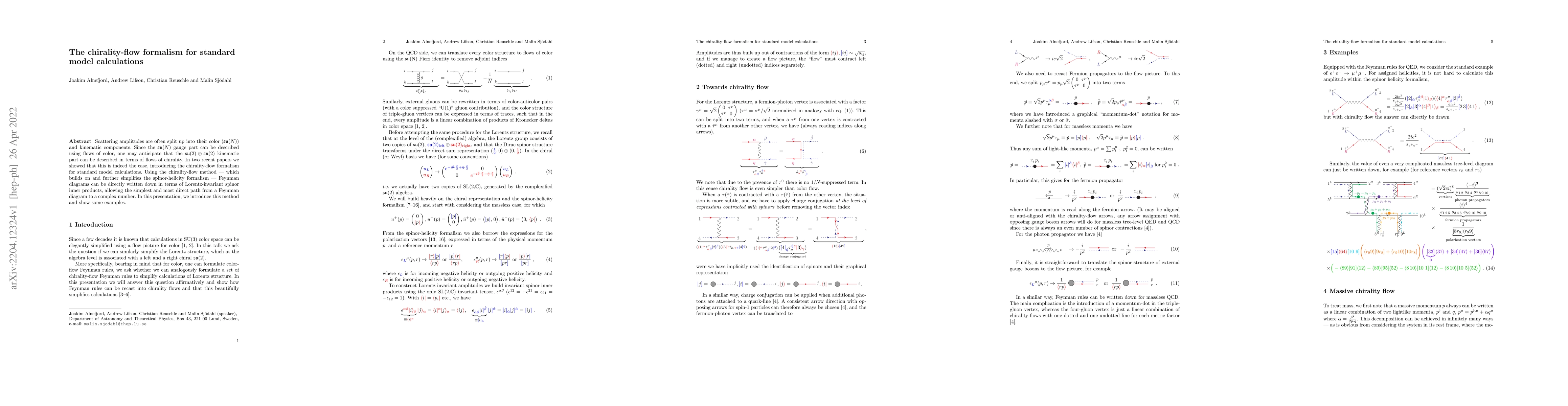 Thumbnail for The chirality-flow formalism for standard model calculations