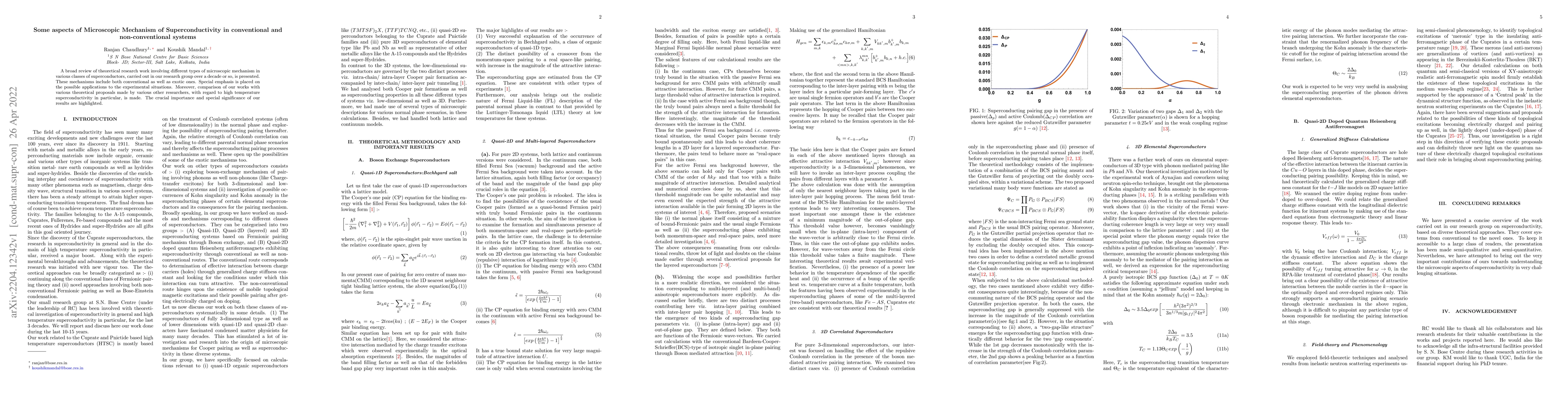 Thumbnail for Some aspects of Microscopic Mechanism of Superconductivity in
  conventional and non-conventional systems
