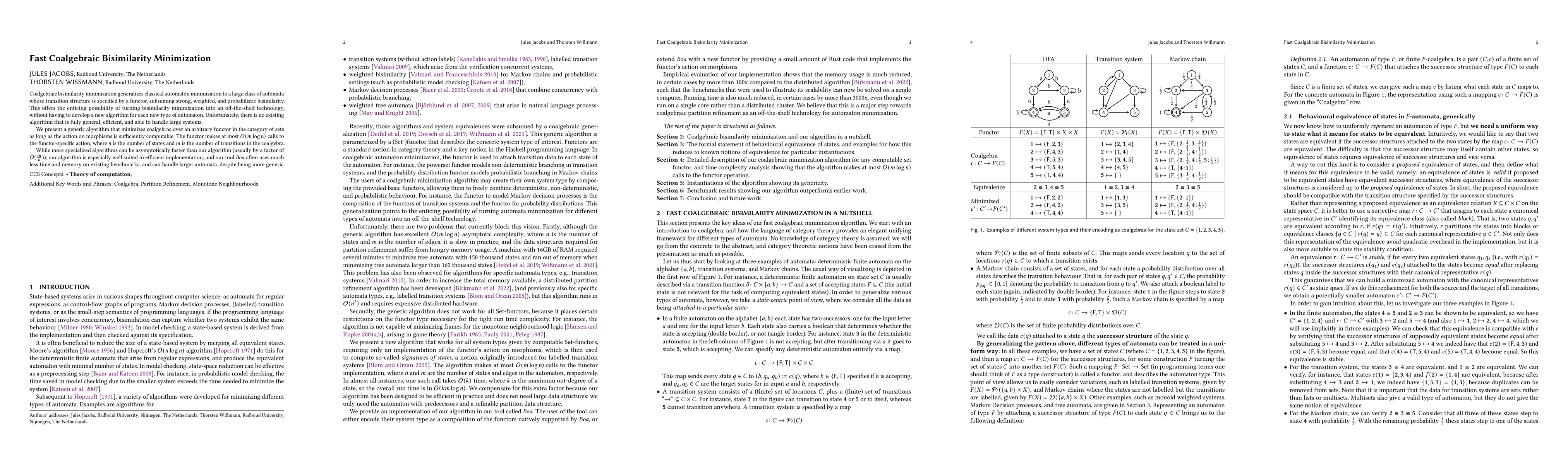 Thumbnail for Fast Coalgebraic Bisimilarity Minimization