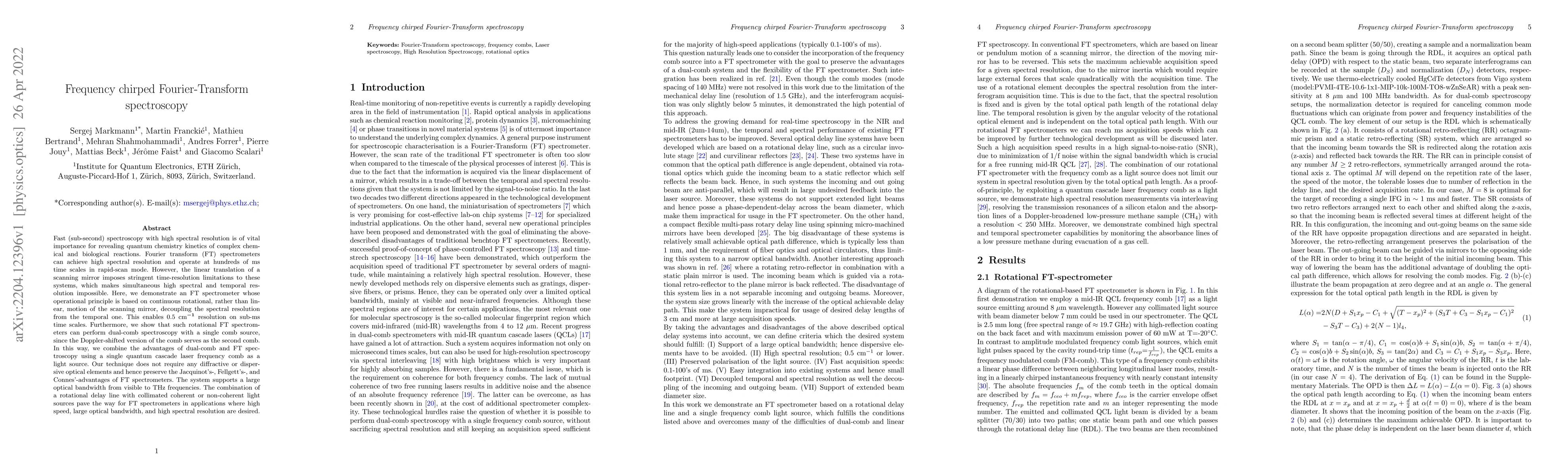 Thumbnail for Frequency chirped Fourier-Transform spectroscopy