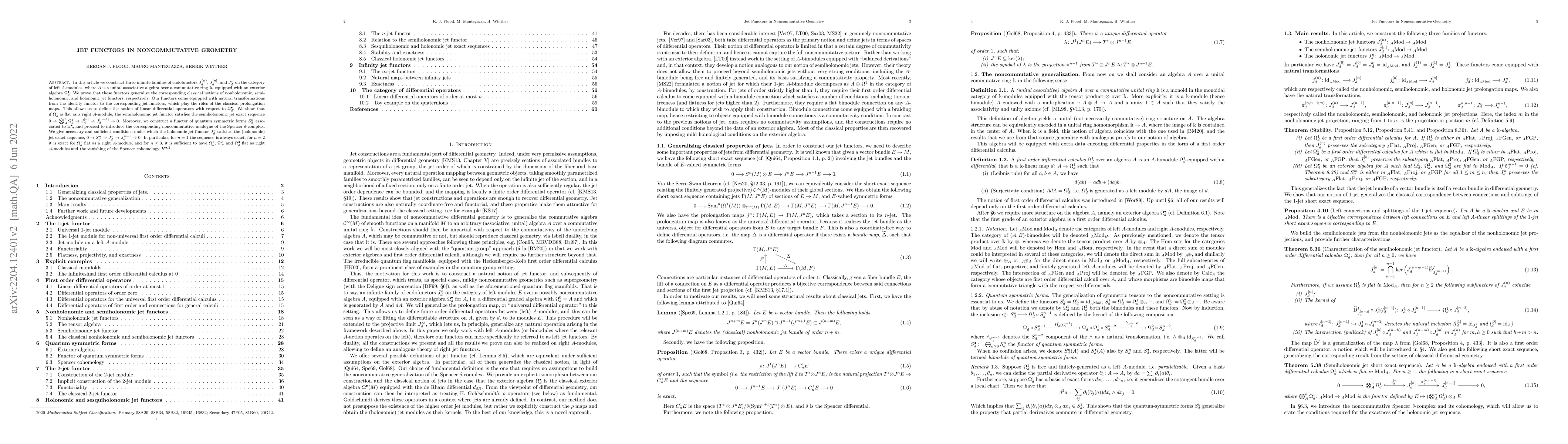 Thumbnail for Jet Functors in Noncommutative Geometry