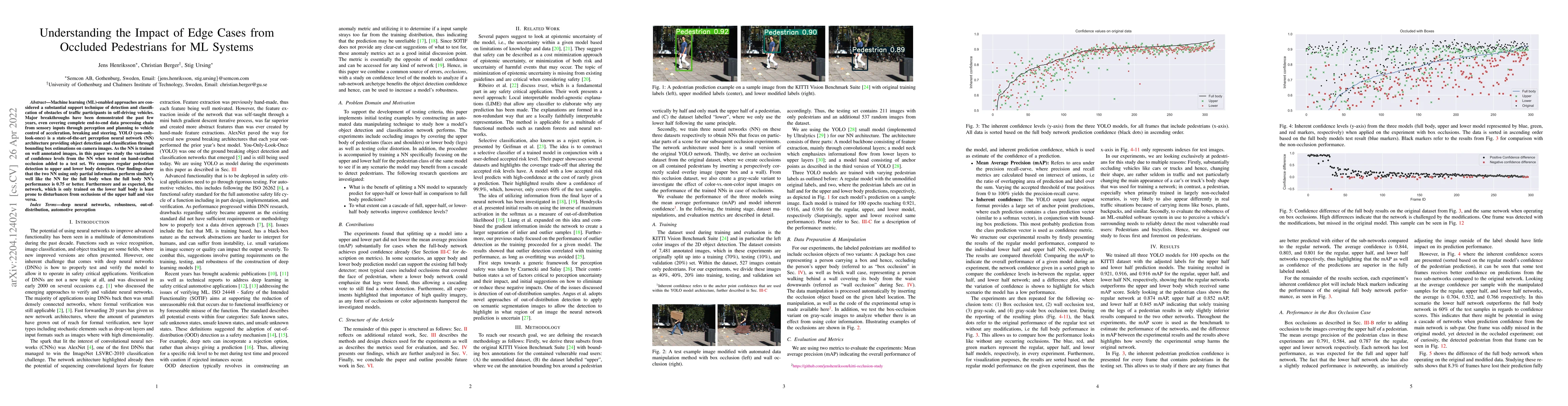 Thumbnail for Understanding the Impact of Edge Cases from Occluded Pedestrians for ML
  Systems