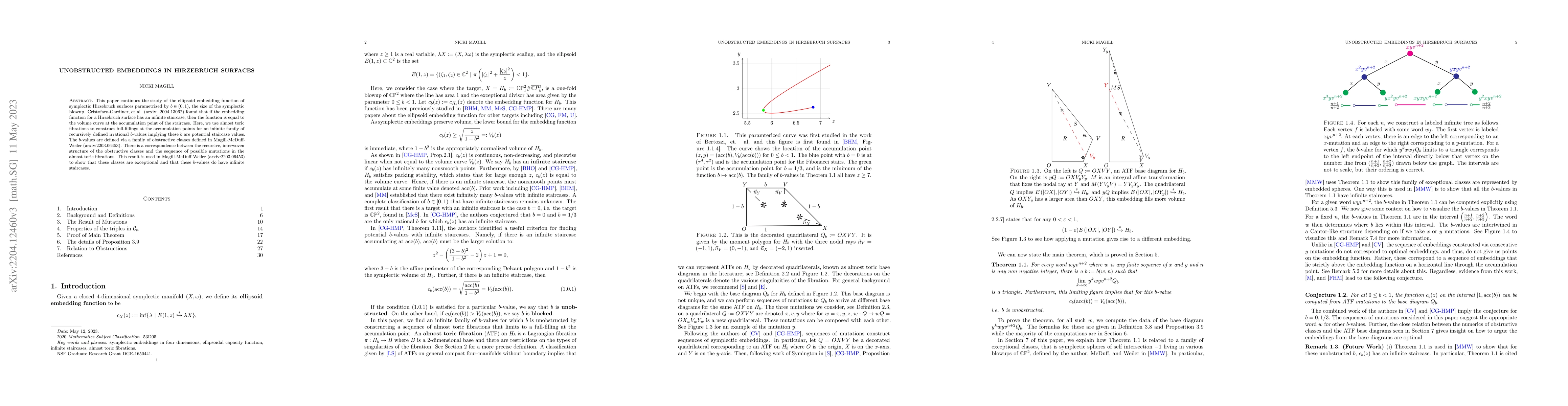 Thumbnail for Unobstructed embeddings in Hirzebruch surfaces