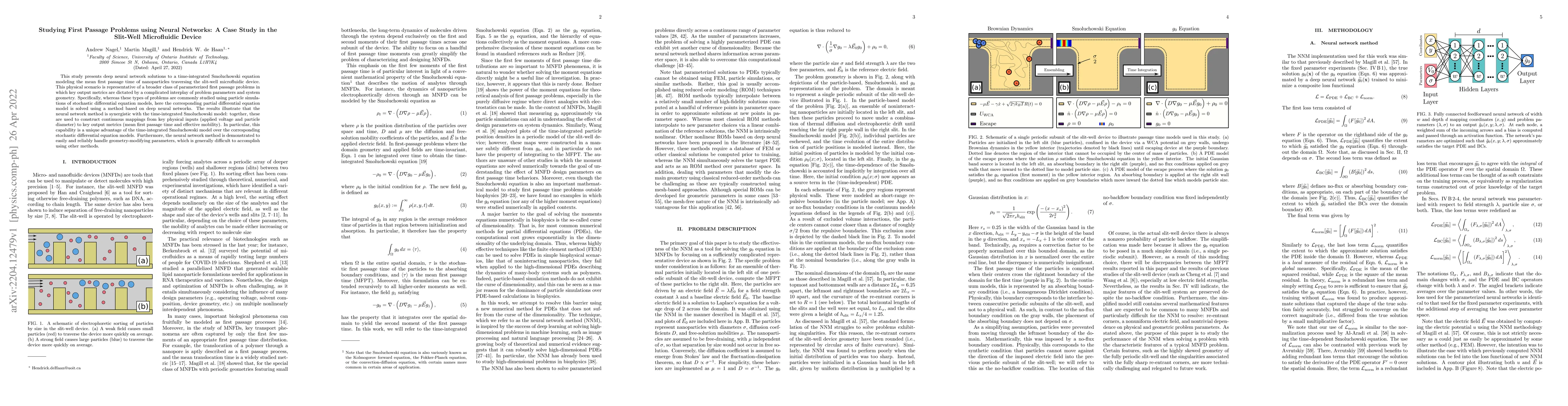 Thumbnail for Studying First Passage Problems using Neural Networks: A Case Study in
  the Slit-Well Microfluidic Device