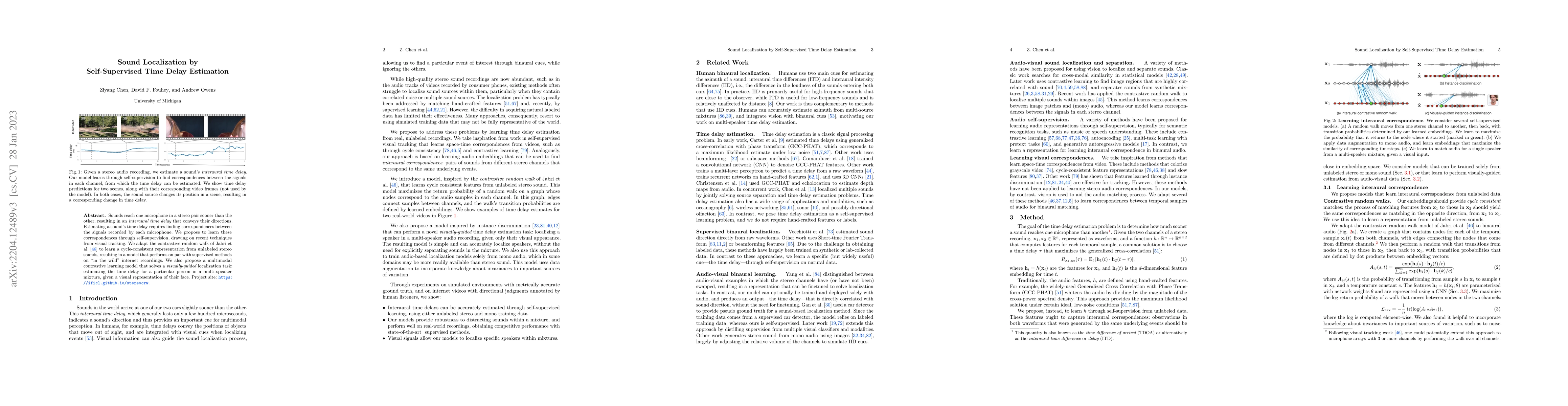 Thumbnail for Sound Localization by Self-Supervised Time Delay Estimation