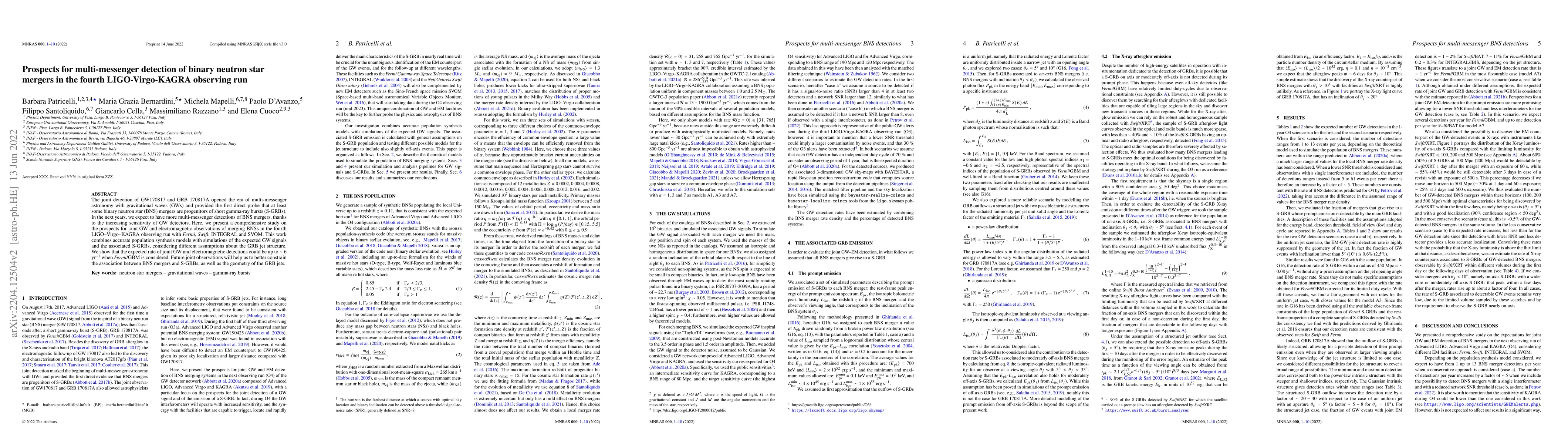 Thumbnail for Prospects for multi-messenger detection of binary neutron star mergers
  in the fourth LIGO-Virgo-KAGRA observing run