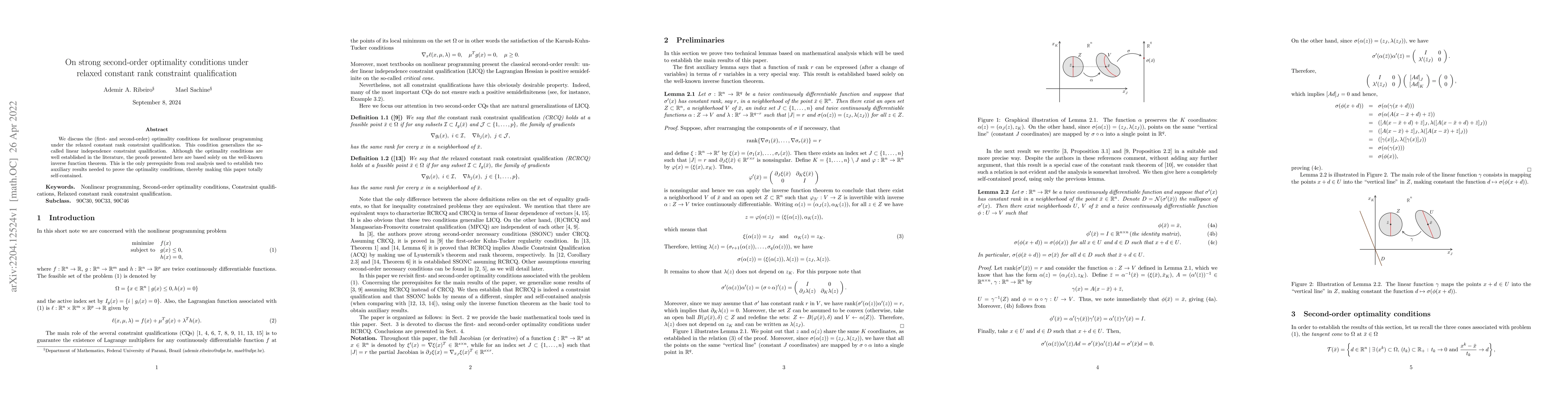 Thumbnail for On strong second-order optimality conditions under relaxed constant rank
  constraint qualification
