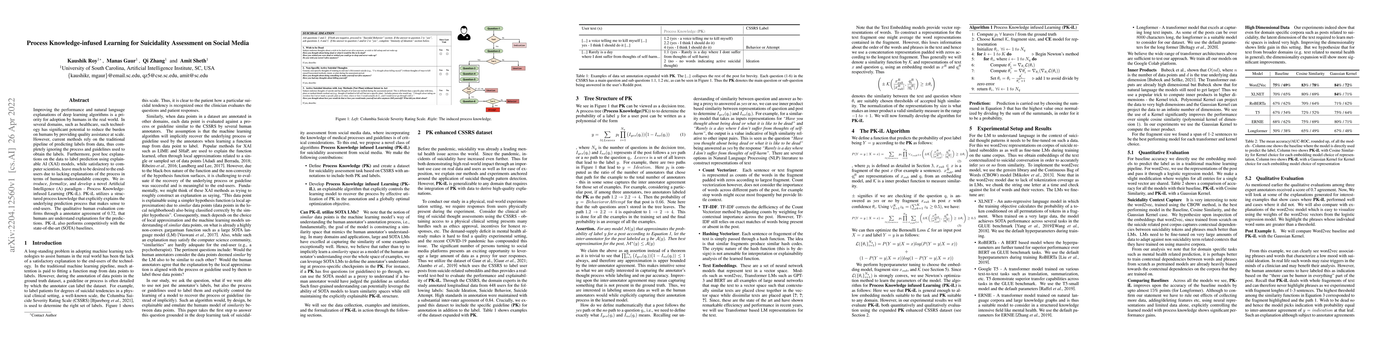 Thumbnail for Process Knowledge-infused Learning for Suicidality Assessment on Social
  Media