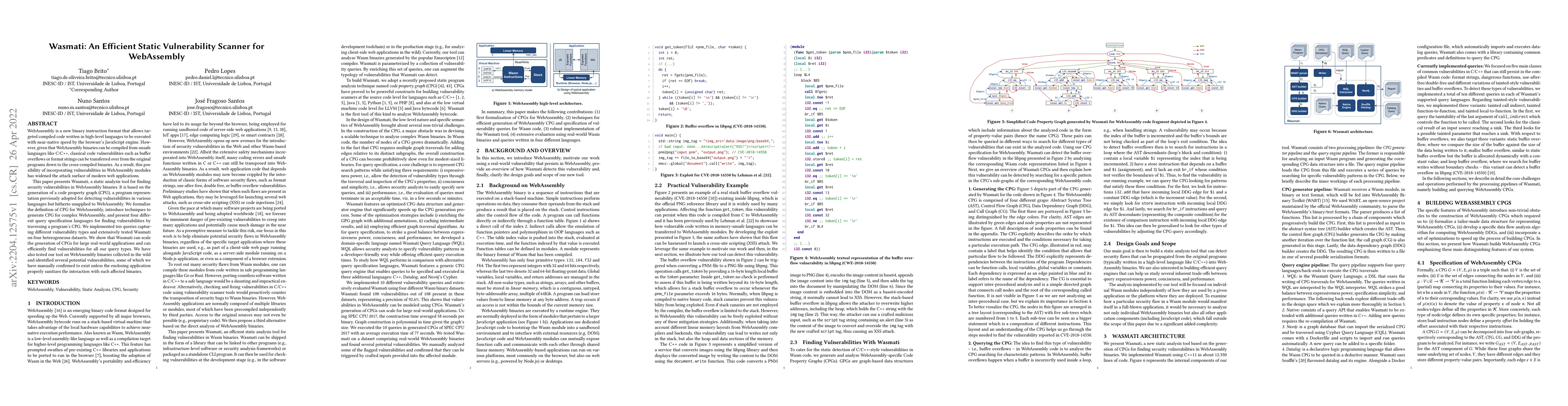 Thumbnail for Wasmati: An Efficient Static Vulnerability Scanner for WebAssembly