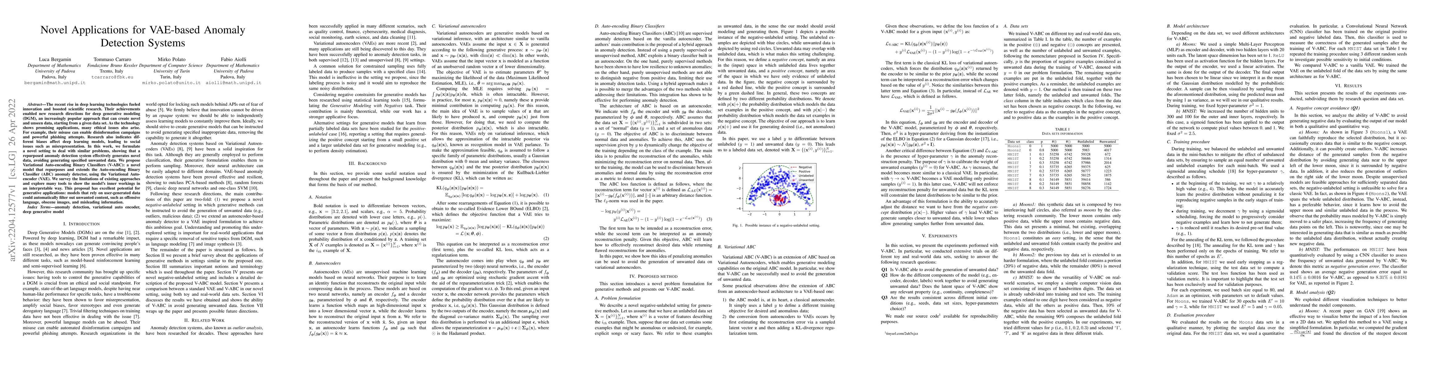 Thumbnail for Novel Applications for VAE-based Anomaly Detection Systems