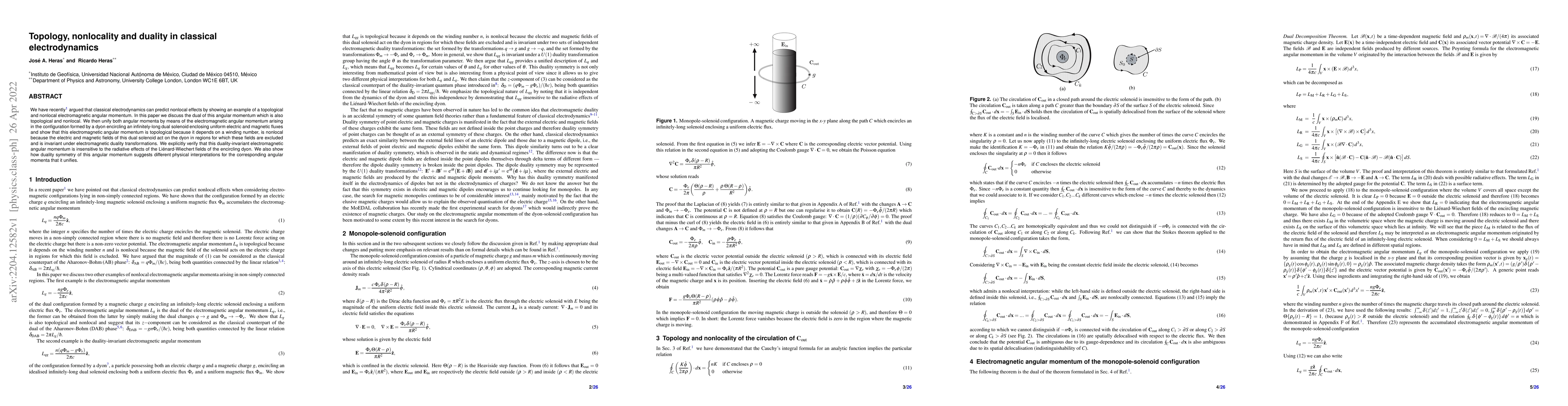 Thumbnail for Topology, nonlocality and duality in classical electrodynamics