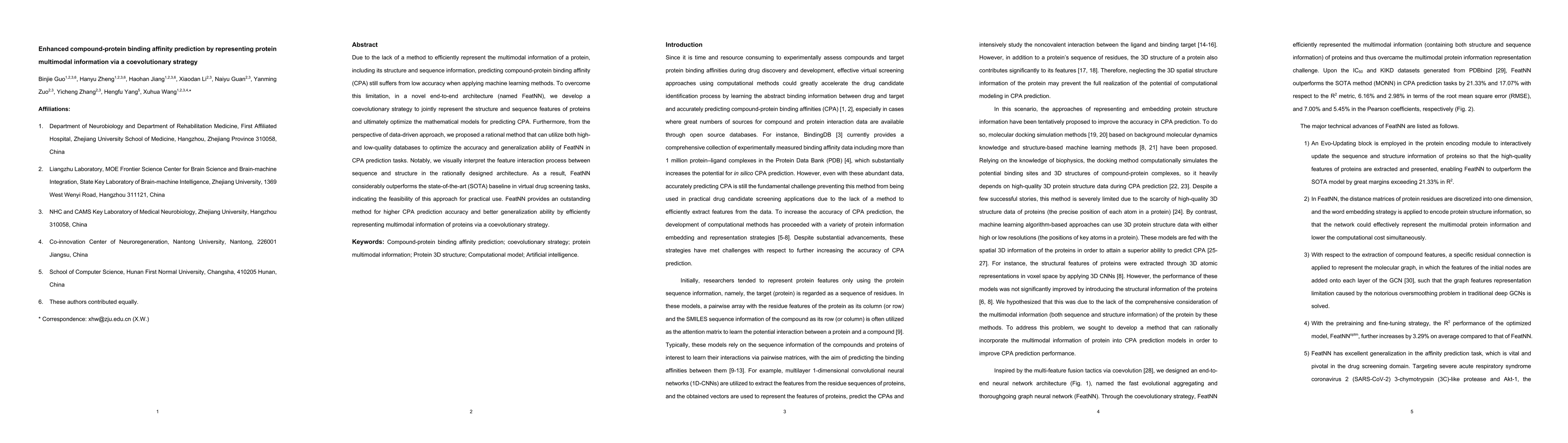 Thumbnail for Enhanced compound-protein binding affinity prediction by representing
  protein multimodal information via a coevolutionary strategy