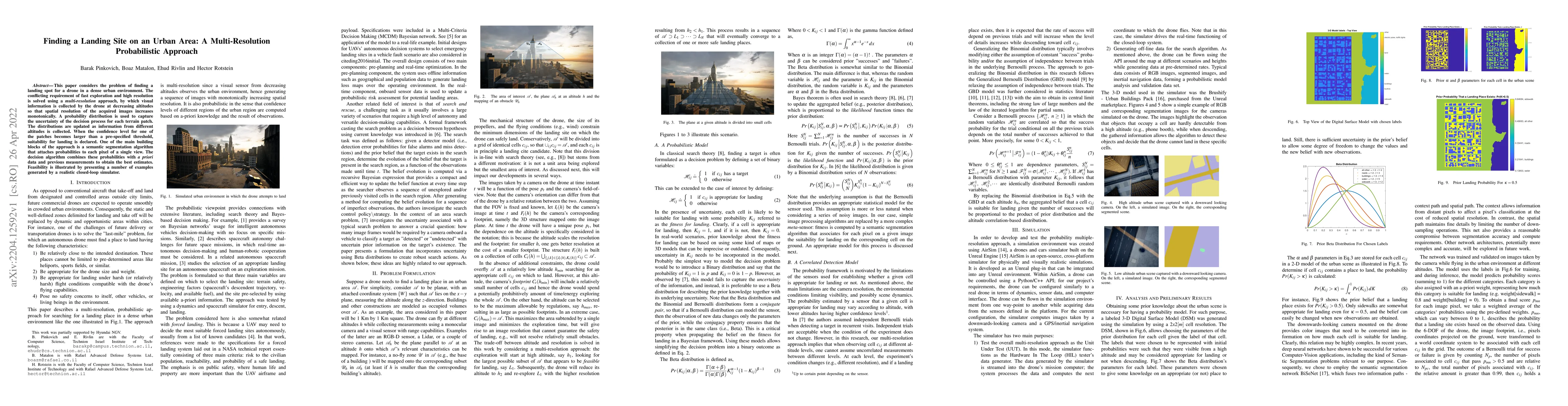 Thumbnail for Finding a Landing Site on an Urban Area: A Multi-Resolution
  Probabilistic Approach