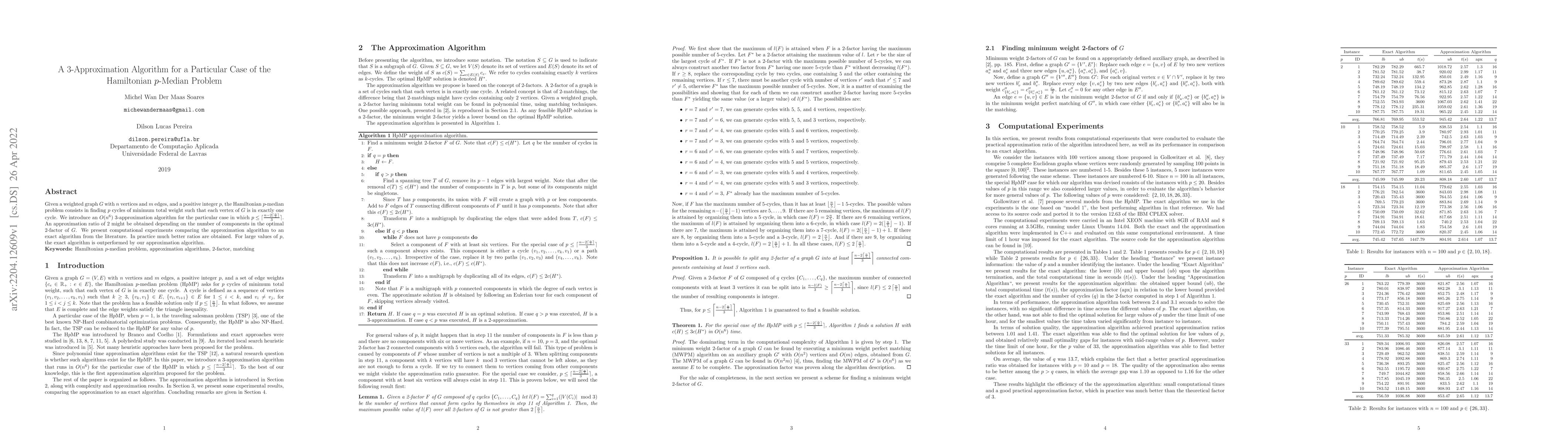 Thumbnail for A 3-Approximation Algorithm for a Particular Case of the Hamiltonian
  p-Median Problem