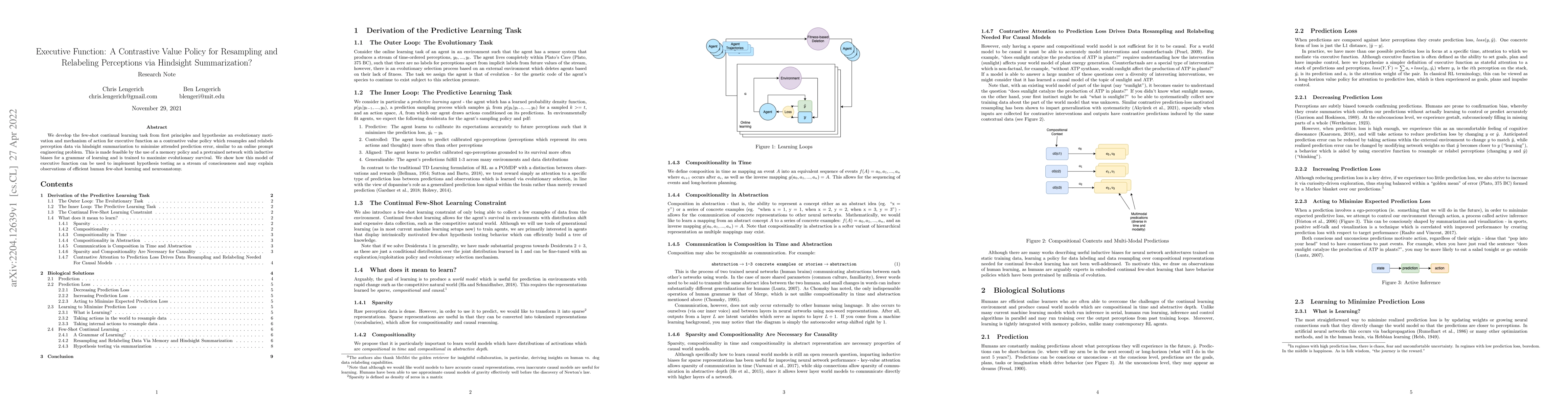 Thumbnail for Executive Function: A Contrastive Value Policy for Resampling and
  Relabeling Perceptions via Hindsight Summarization?