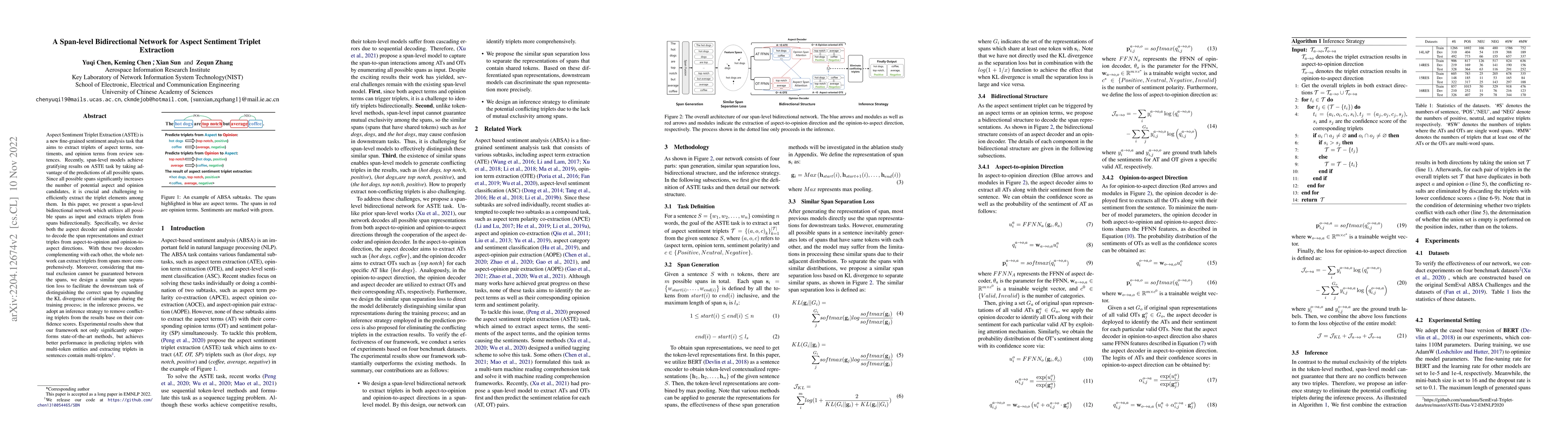 Thumbnail for A Span-level Bidirectional Network for Aspect Sentiment Triplet
  Extraction