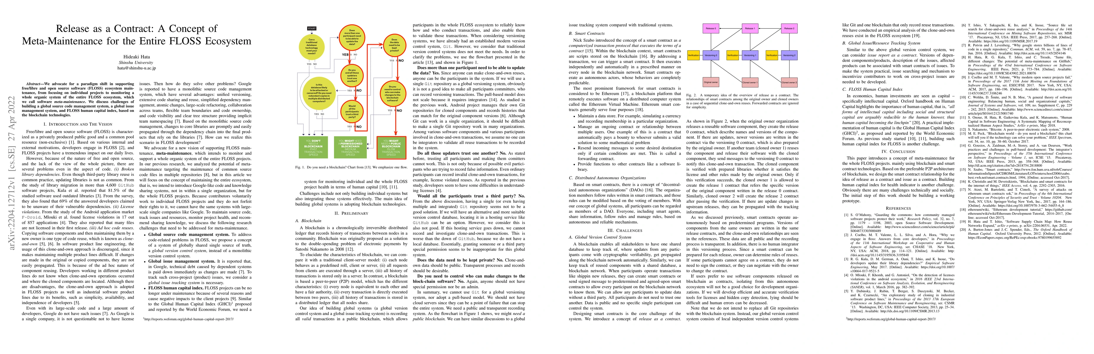 Thumbnail for Release as a Contract: A Concept of Meta-Maintenance for the Entire
  FLOSS Ecosystem