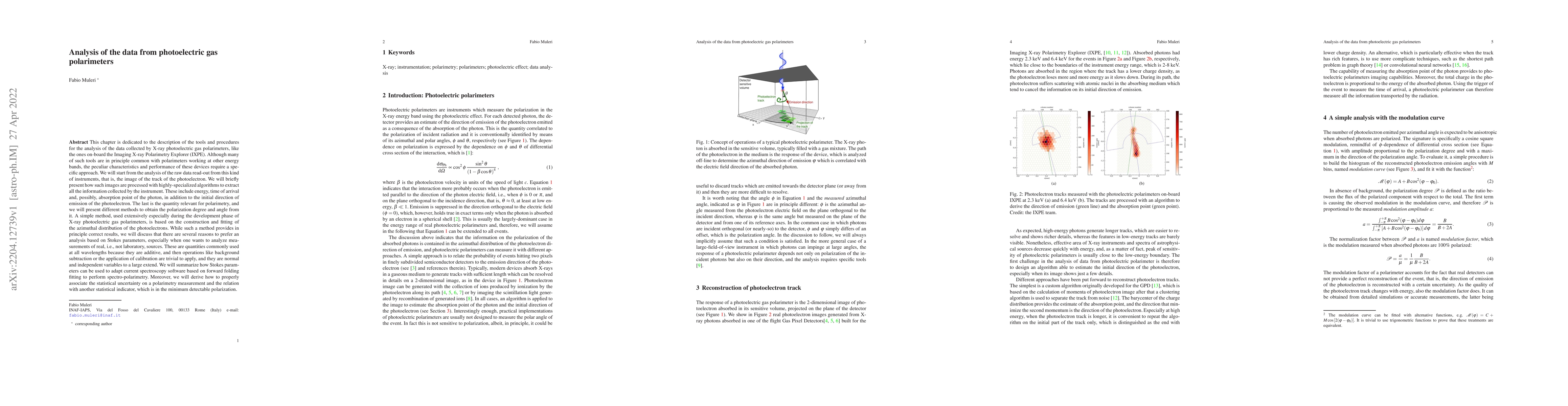 Thumbnail for Analysis of the data from photoelectric gas polarimeters
