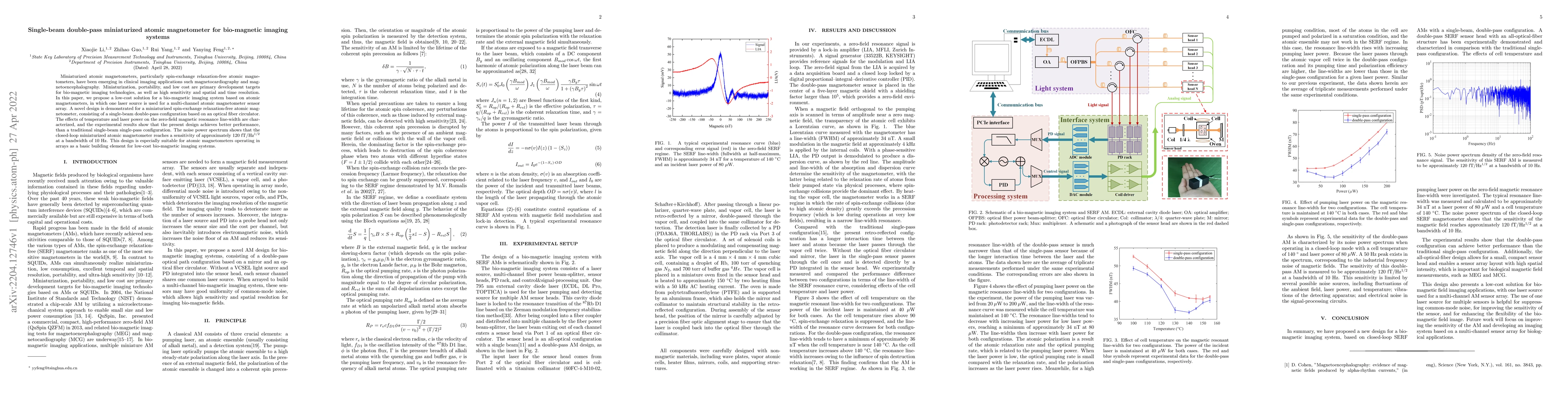 Thumbnail for Single-beam double-pass miniaturized atomic magnetometer for
  bio-magnetic imaging systems
