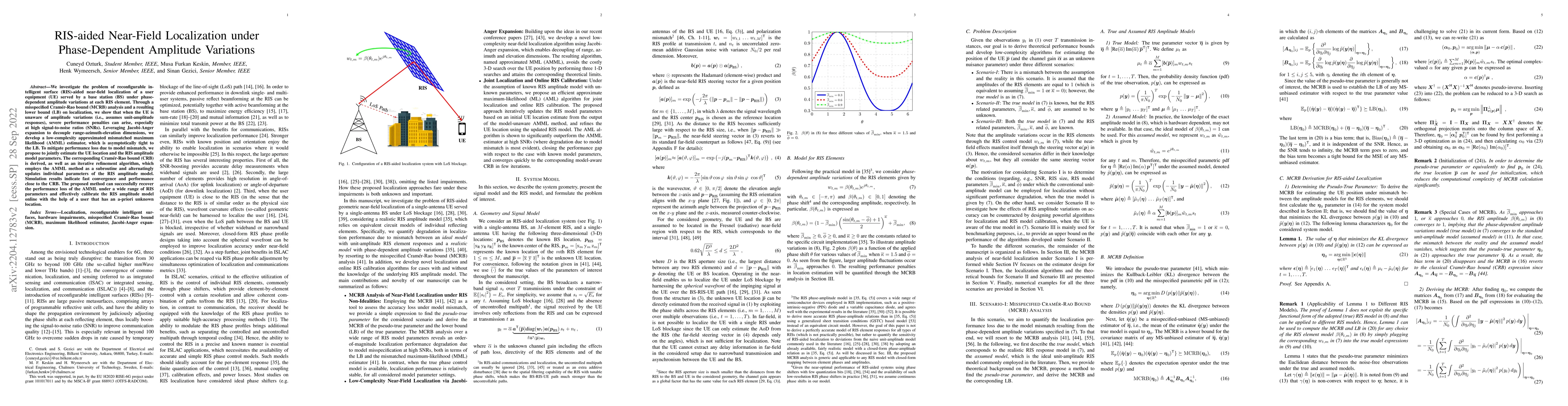Thumbnail for RIS-aided Near-Field Localization under Phase-Dependent Amplitude
  Variations