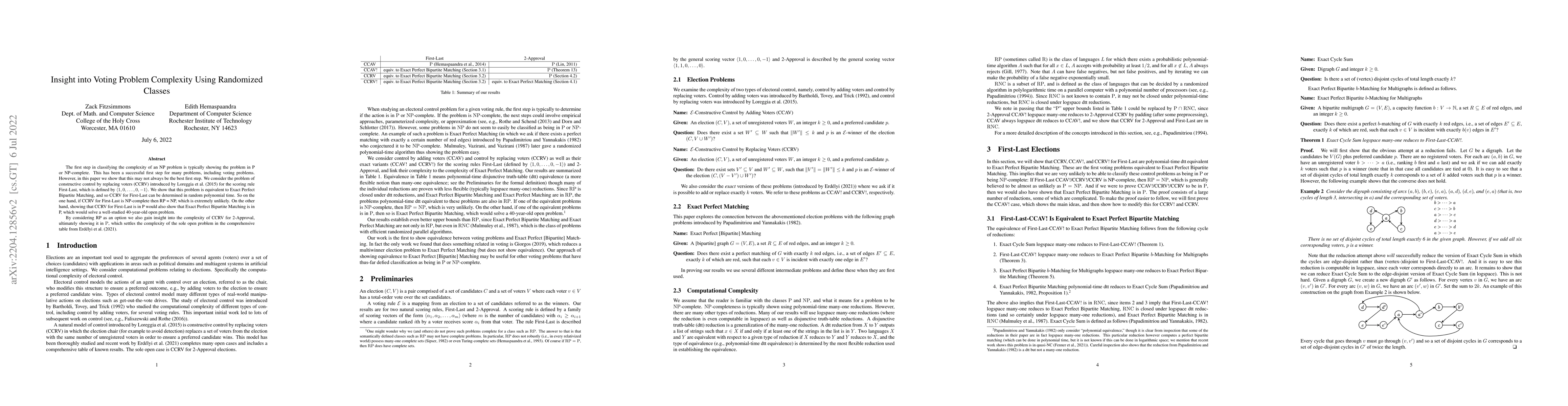 Thumbnail for Insight into Voting Problem Complexity Using Randomized Classes