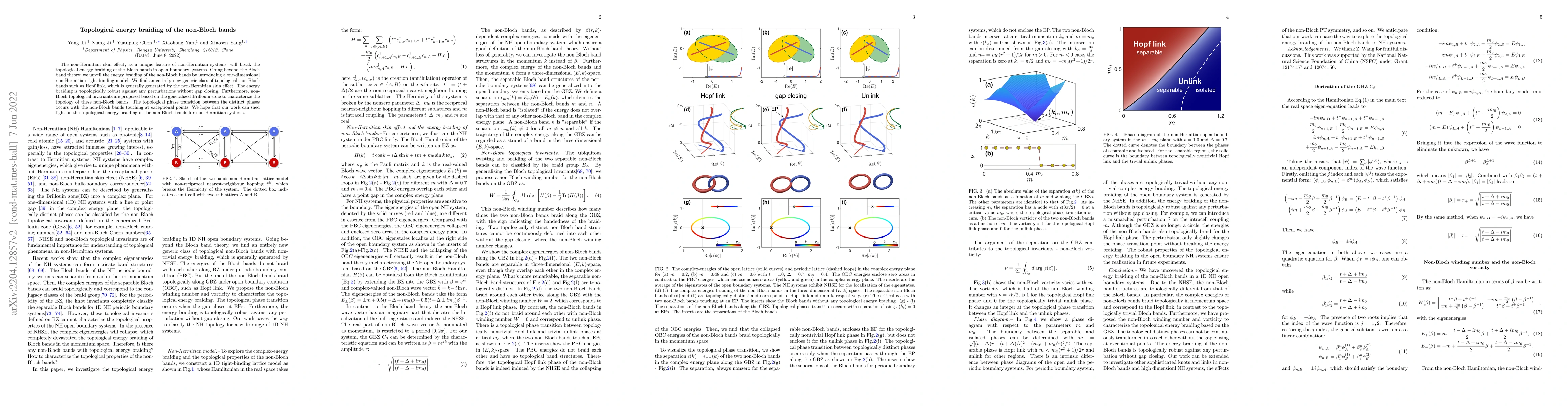 Thumbnail for Topological energy braiding of the non-Bloch bands