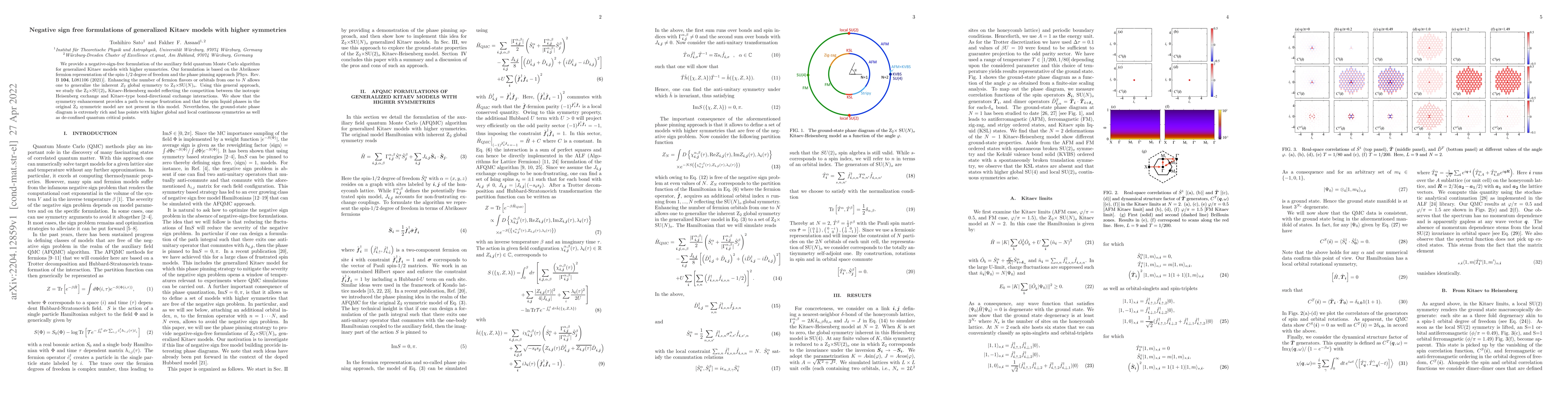 Thumbnail for Negative sign free formulations of generalized Kitaev models with higher
  symmetries