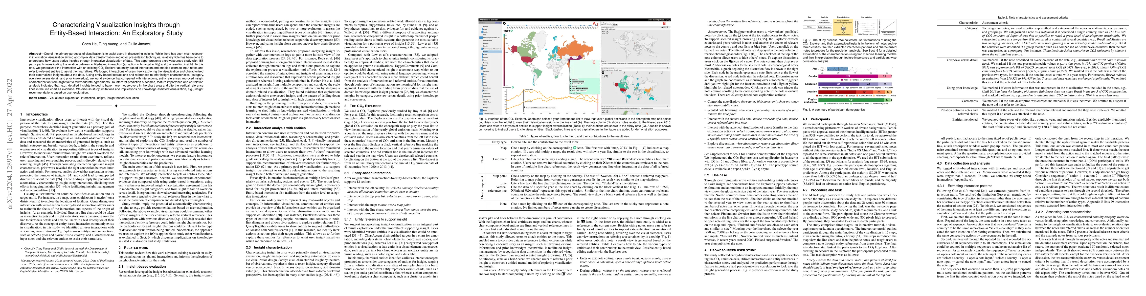 Thumbnail for Characterizing Visualization Insights through Entity-Based Interaction:
  An Exploratory Study