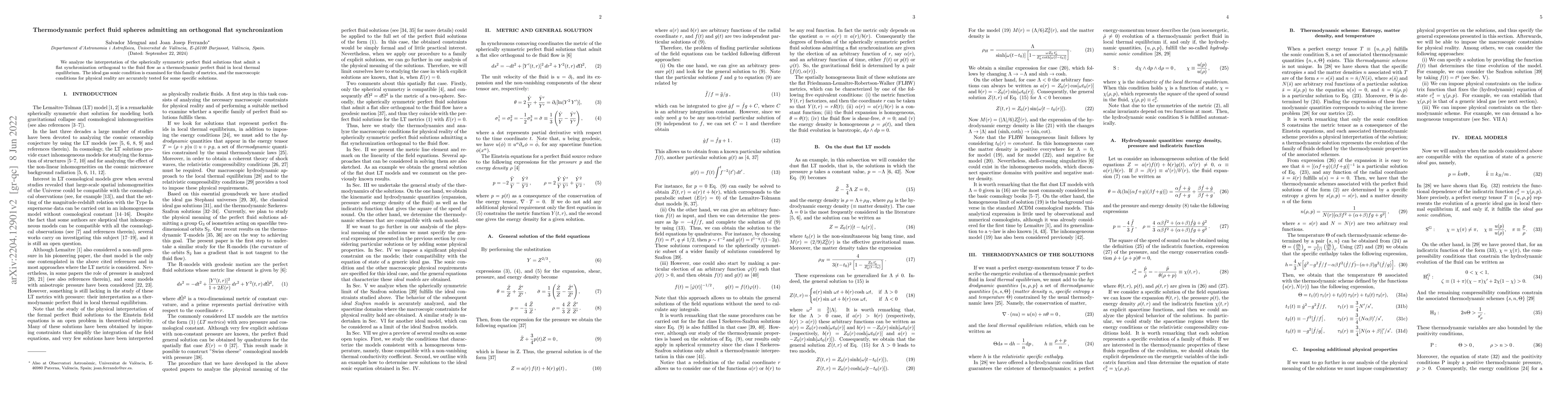 Thumbnail for Thermodynamic perfect fluid spheres admitting an orthogonal flat
  synchronization