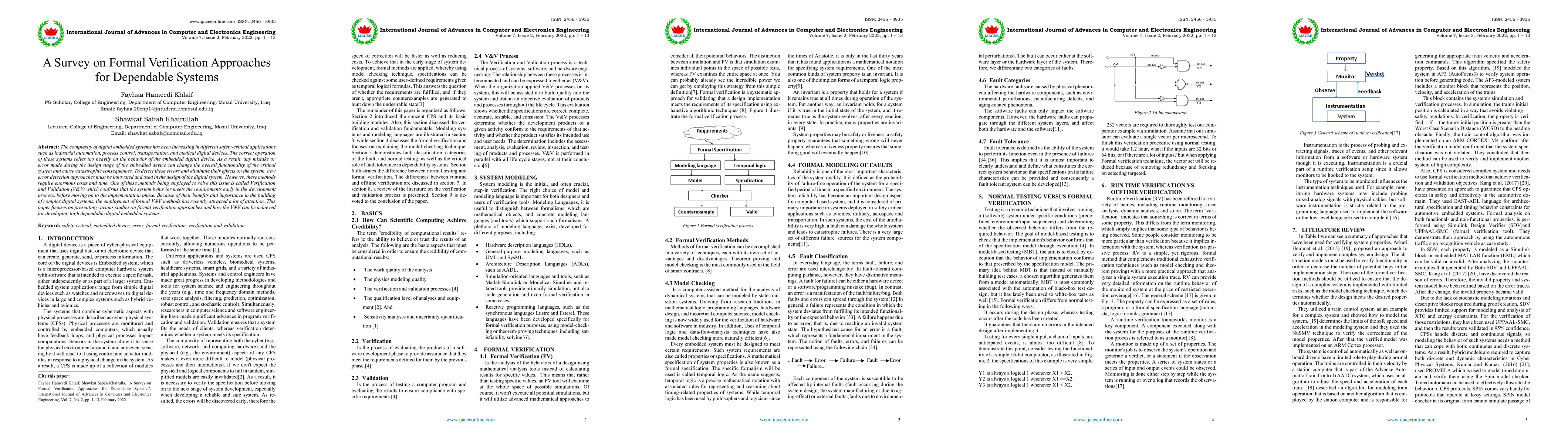 Thumbnail for A Survey on Formal Verification Approaches for Dependable Systems