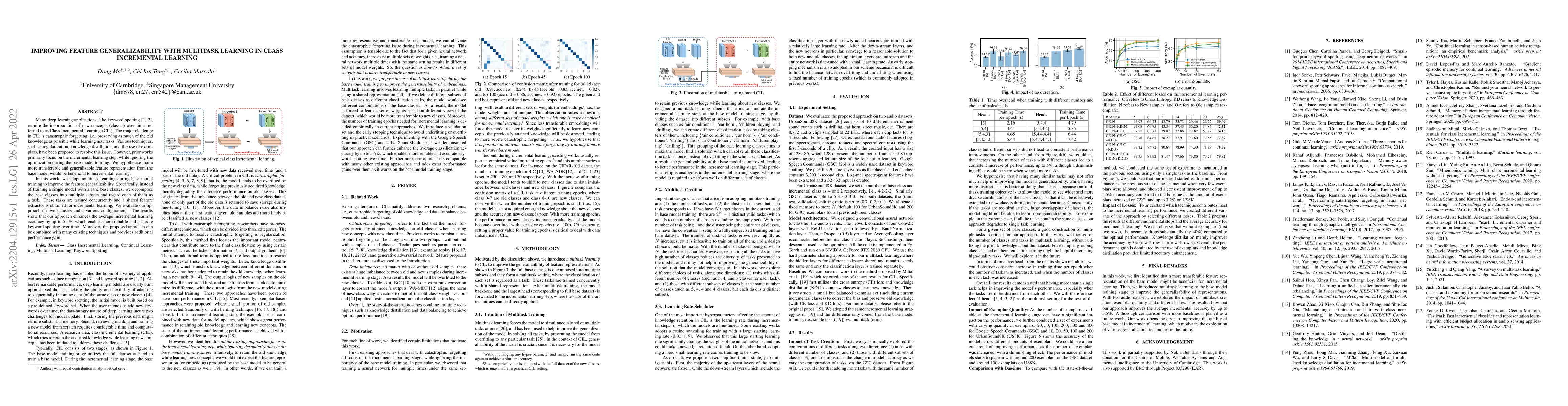 Thumbnail for Improving Feature Generalizability with Multitask Learning in Class
  Incremental Learning