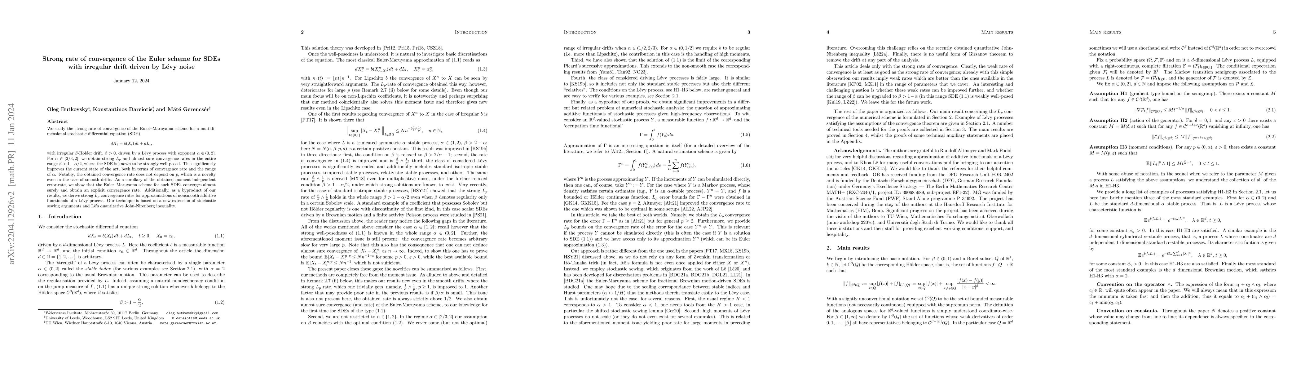 Thumbnail for Strong rate of convergence of the Euler scheme for SDEs with irregular
  drift driven by Levy noise