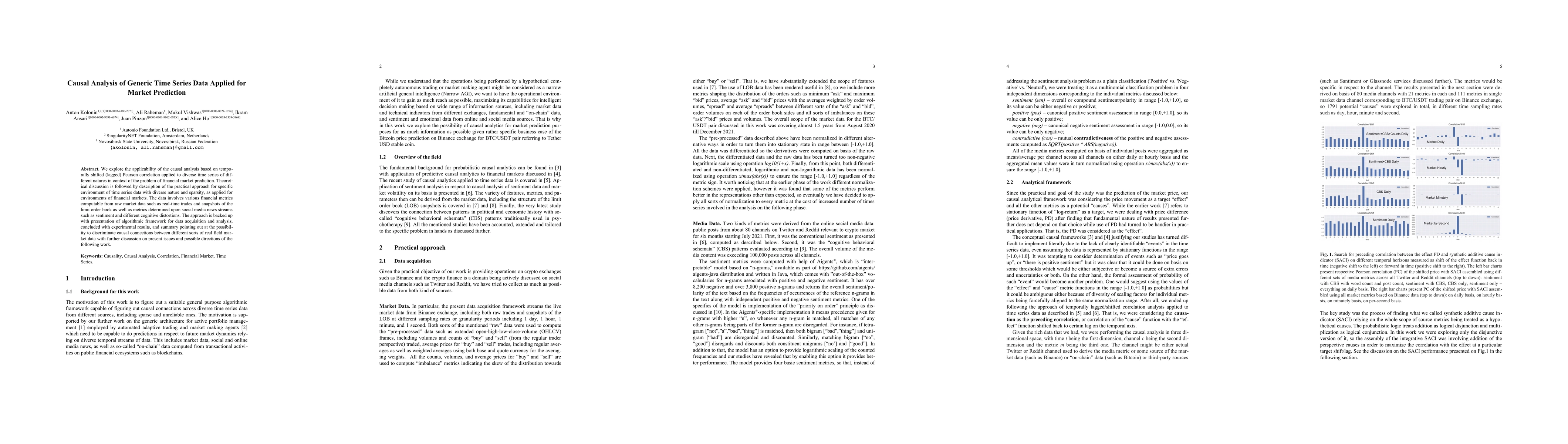Thumbnail for Causal Analysis of Generic Time Series Data Applied for Market
  Prediction