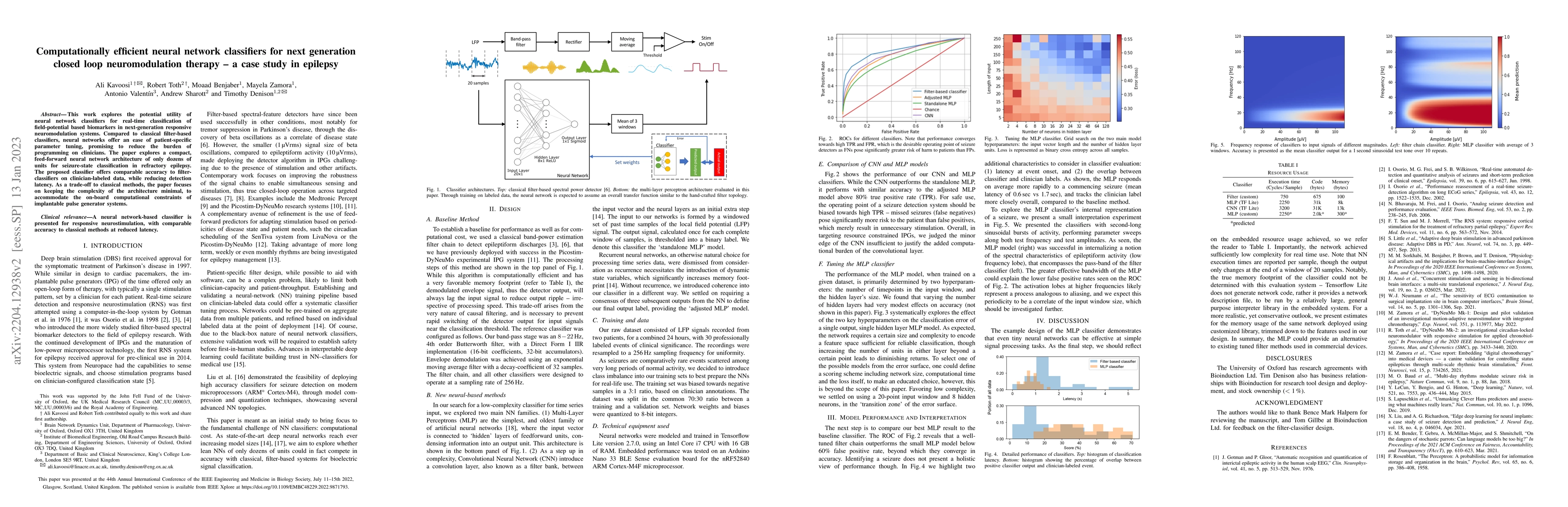Thumbnail for Computationally efficient neural network classifiers for next generation
  closed loop neuromodulation therapy -- a case study in epilepsy