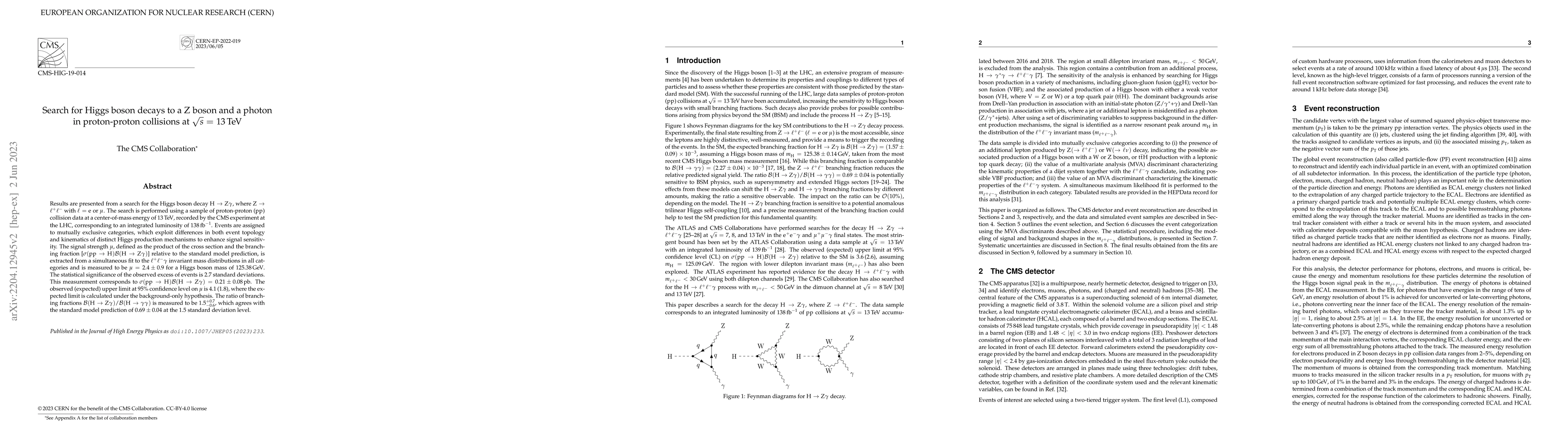 Thumbnail for Search for Higgs boson decays to a Z boson and a photon in proton-proton
  collisions at $\sqrt{s}$ = 13 TeV