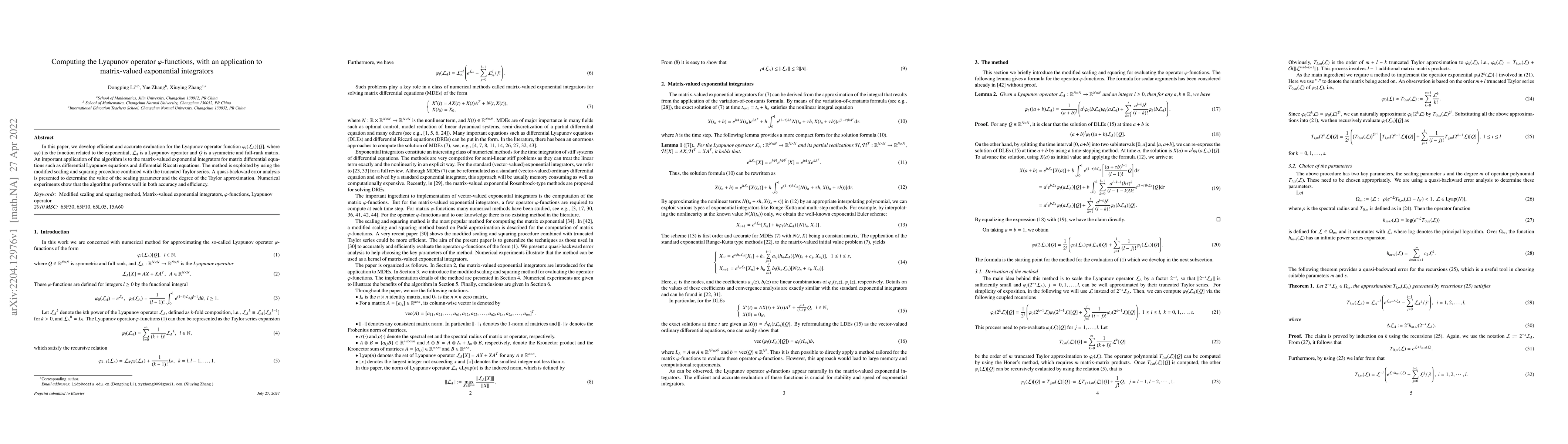 Thumbnail for Computing the Lyapunov operator \varphi-functions, with an application
  to matrix-valued exponential integrators