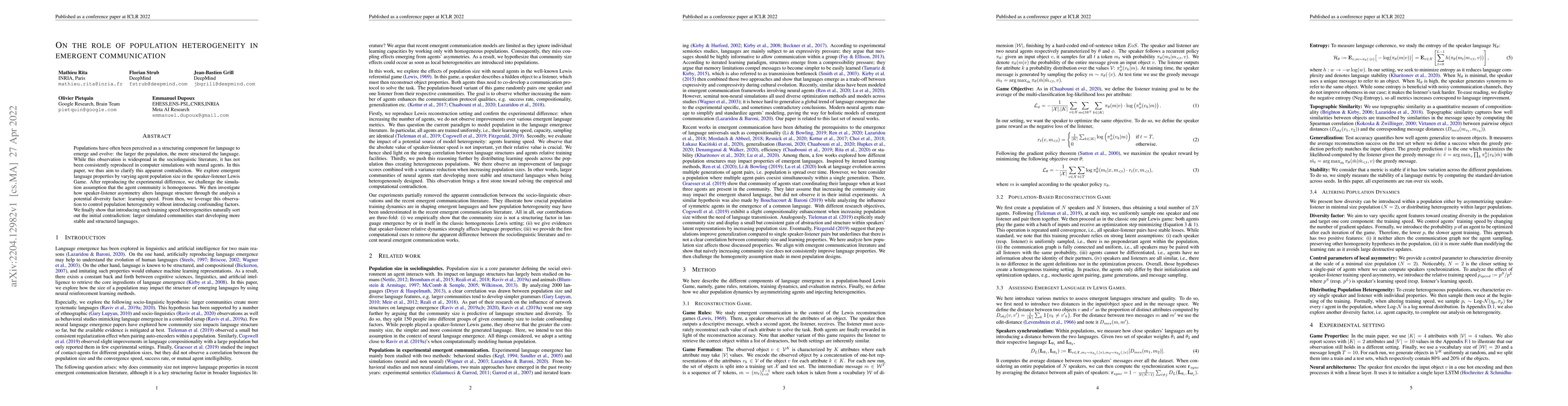 Thumbnail for On the role of population heterogeneity in emergent communication