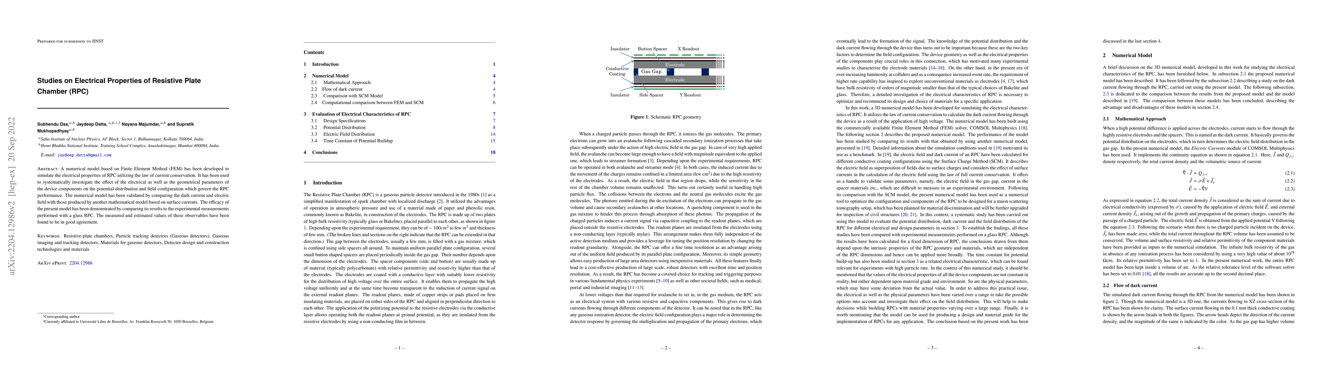 Thumbnail for Studies on Electrical Properties of Resistive Plate Chamber (RPC)