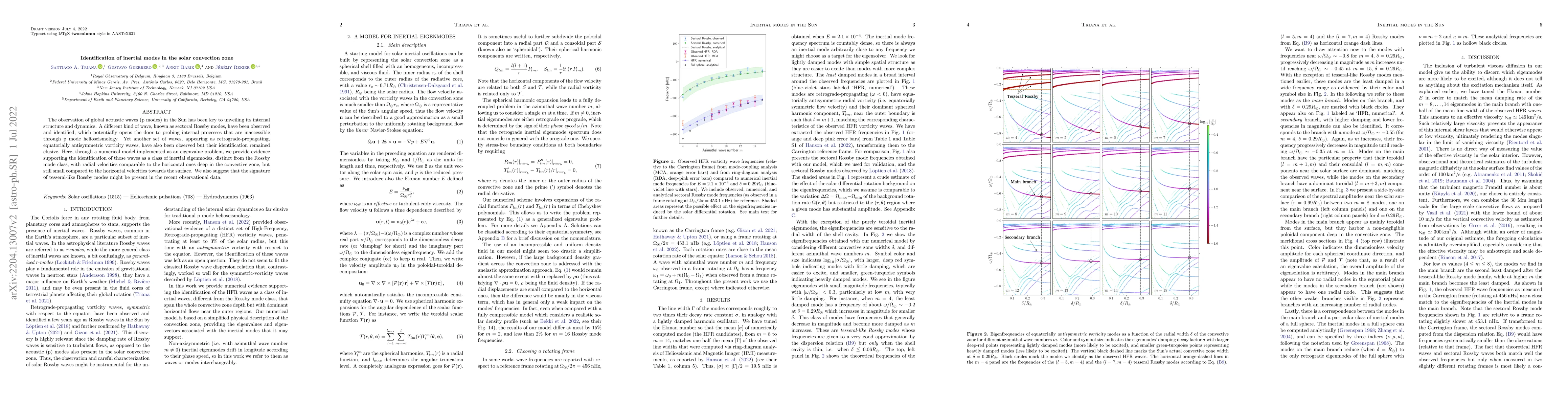 Thumbnail for Identification of inertial modes in the solar convection zone
