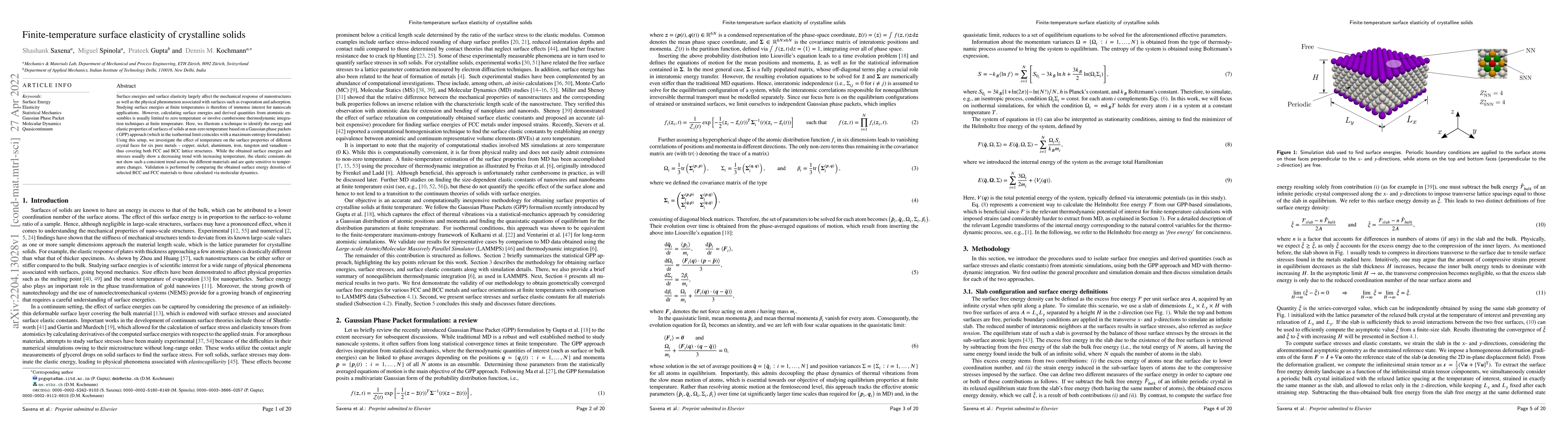 Thumbnail for Finite-temperature surface elasticity of crystalline solids
