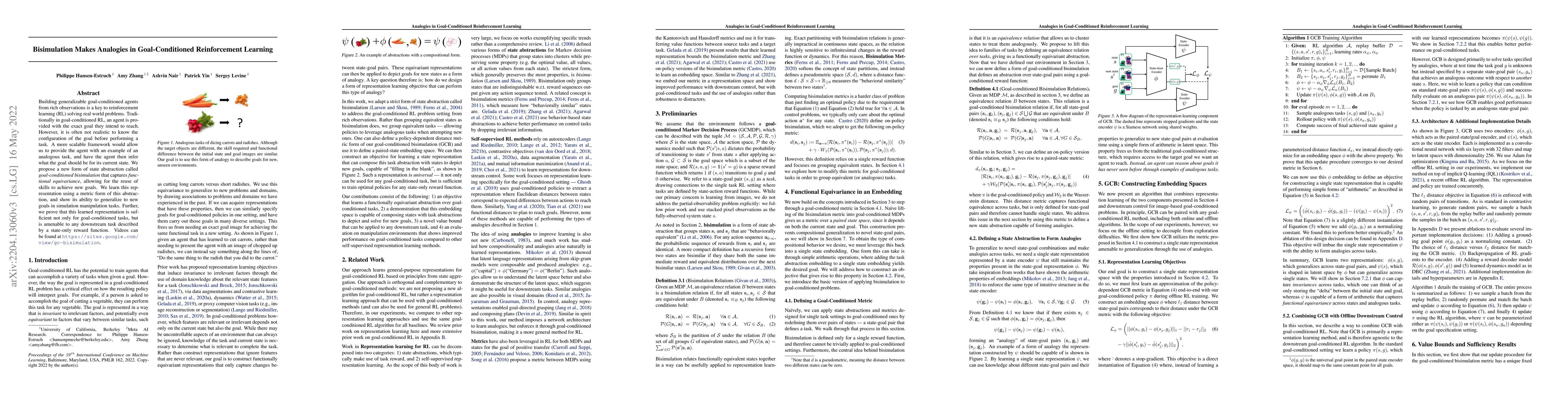 Thumbnail for Bisimulation Makes Analogies in Goal-Conditioned Reinforcement Learning